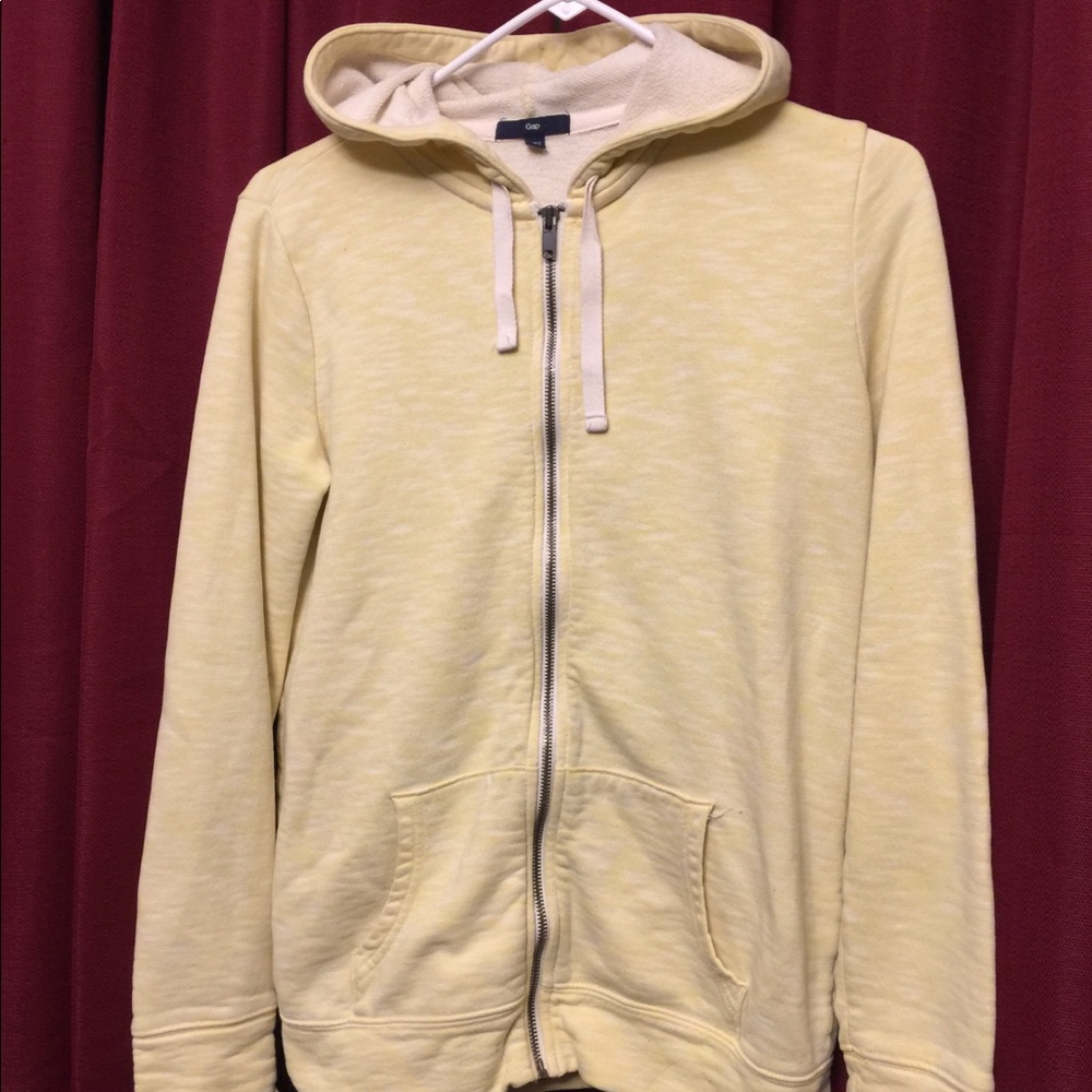 Gap-Yellow‎ Heather, Full Zip Sweatshirt, Small